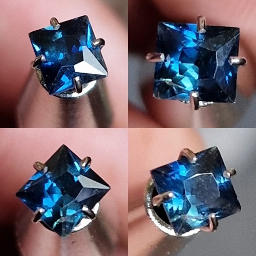Unbeheizter blauer saphir - blauer,
